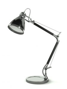 Office desk lamp isolated on white background